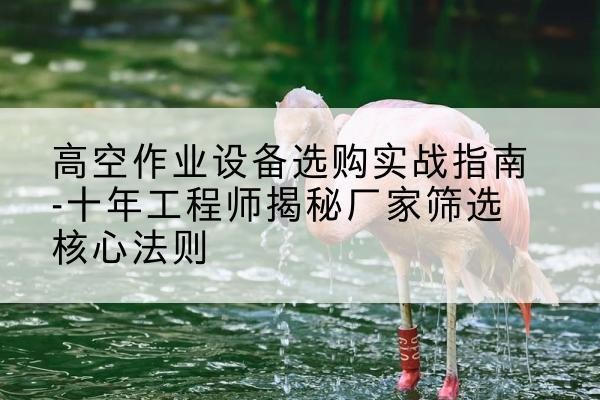莲湖剪叉式升降机厂家-高空作业设备选购实战指南-十年工程师揭秘厂家筛选核心法则
