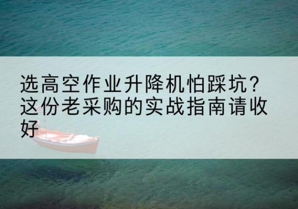 莲湖高空作业升降机厂家推荐-选高空作业升降机怕踩坑？这份老采购的实战指南请收好